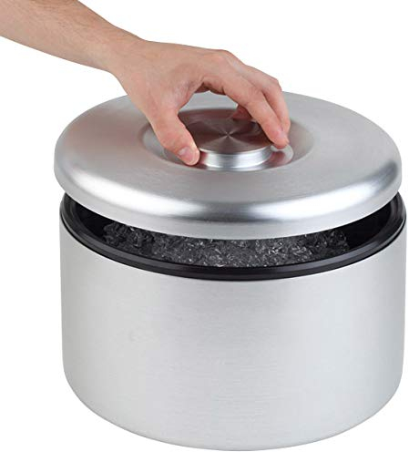 Buddy´s Bar - Großer Eiswürfelbehälter mit 6 Litern Fassungsvermögen, Eiseimer/Eisbox Aluminium - 27 cm x 27 cm x 20 cm, Nicht spülmaschinengeeignet