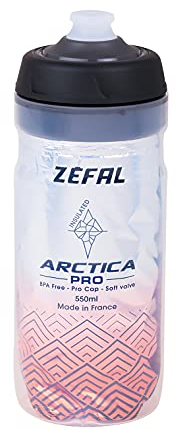 Zéfal 55 Arctica Pro-Bidon 550 et 750 ML-Gourde Vélo Isotherme-Inodore et Etanche Cyclisme, Rouge, 550 ML