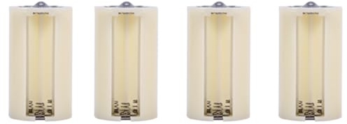 Socobeta 4 Stück Universal 3 AA zu D Größe Parallelbatterie-Konvertierungsadapterhalter Switcher Converter Cases Box