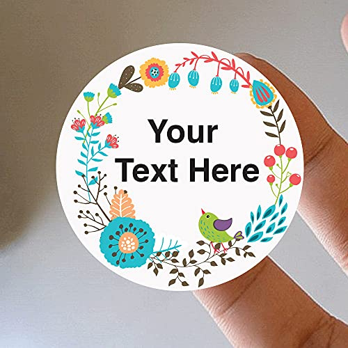 Personalised Craft Labels Round Stickers with Waterproof Stickers for Artworks, Business and Multi Purpose Packwith® #E14-D1