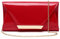 Clutch aus Lackleder für Damen, Abendtasche, stilvolle Schultertasche für Weihnachten, Hochzeit, Party, Abschlussball, Rot E
