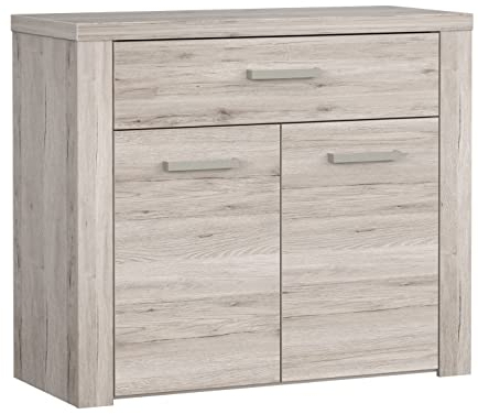 Newroom Sideboard Sandeiche Sideboard Modern - 96,3x83,1x41,3 cm (BxHxT) - Highboard Anrichte - [Tammy.Two] Wohnzimmer Wohnstube Büro