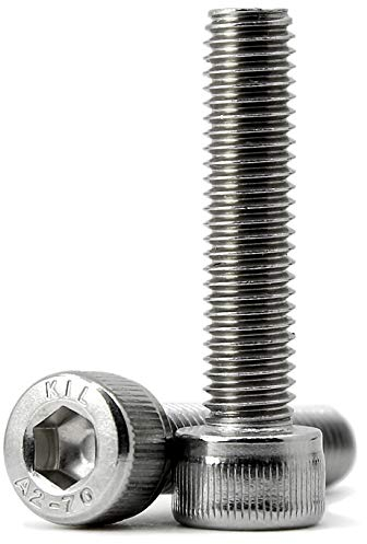 M8 x 70mm 10PCS vis cylindrique à six pans creux selon la norme,acier inoxydable 304 Entièrement Filetée Boulons