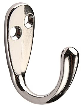 HASWARE 6 PCS Coat Hook, Wall Mounted Hooks Coat Hooks Robe Hooks Hangers Heavy Duty with 12 Pieces Screws for Bedroom Bathroom Kitchen Door Wall (Chrome)