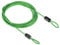 PATIKIL Security Steel Cable 2.5mm x 2m/6.56ft Coated Luggage Lock Wire Rope with Double Loop Green