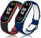 Th-some Armband für Xiaomi Mi Band 7, 2PCS Verstellbares Sport Ersatzarmband für Xiaomi Mi Band 6/Xiaomi Mi Band 5 Smartwatch, Silikon Sport Uhrenarmband Kompatibel mit Xiaomi Mi Band 7/6/5