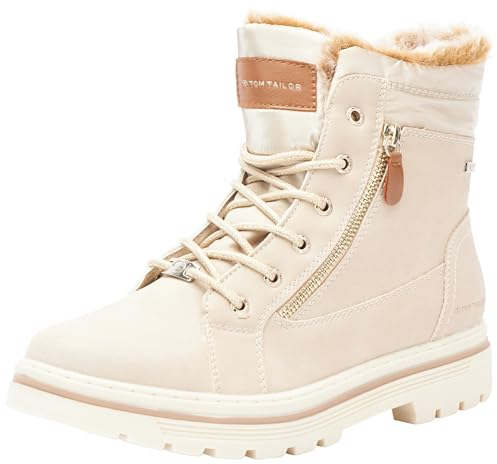Tom Tailor Damen 4290060004 Schneestiefel, Cream, 39 EU