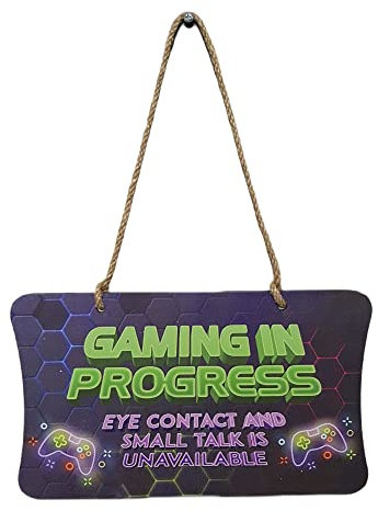 Gaming Desk Accessories For Room - Door Signs And Plaques For Gamer - Gaming Gifts for Son, Dad, Boyfriends, Brother - Gamers gifts for Christmas, Birthday, Father's Day and Graduation