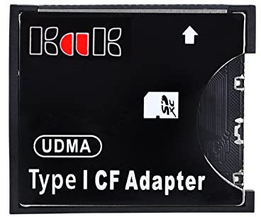 Acfthepiey Adaptateur SD vers CF Type I Prenant en Charge la Carte SD SDHC SDXC MMC vers Le Convertisseur de Lecteur de Carte Compact Flash Type I Standard