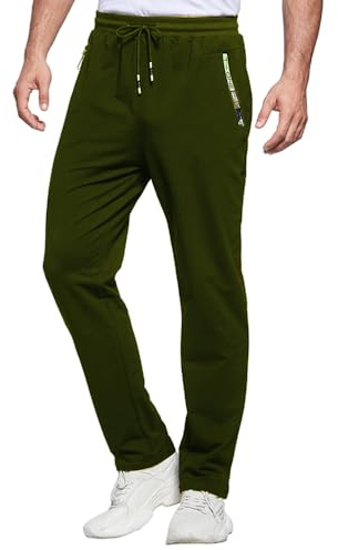 ZOXOZ Jogging Homme Pantalons de Survêtement Hommes Vert L