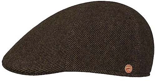 Mayser Paddy Sheridan Flatcap Schirmmütze Schiebermütze Herren - Made in The EU mit Schirm, Futter, Futter Winter Herbst-Winter - XL (60-61 cm) braun