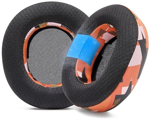 WC Freeze Nova Pro Wireless – Kühlende Gel-Ohrpolster NUR für Arctis Nova Pro Wireless (passt Nicht auf andere Modelle), hergestellt von Wicked Cushions, verbesserte Schallisolierung | Orange Prism