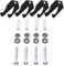 NRG Traditional Four Column Black Radiator Brackets Fitting Kit