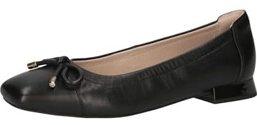 CAPRICE Damen Ballerinas mit Schleife Elegant, Schwarz (Black Nappa), 37 EU