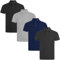 True Face Mens Polo Shirt Plain Tshirt Short Sleeve Summer Work Pique T Shirt Workwear Adult Tee Classic Casual Top Plain Set 1-4 Pack S