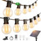 Torkase 35FT Solar Globe String Lights Outdoor,Waterproof Solar G40 Patio Lights with Remote, 15+2 Shatterproof LED Filament Bulbs, 2200K Soft White,Dimmable Outside Edison Hanging Light for Backyard