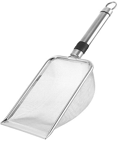 UTHCLO In Acciaio Inox Lettiera Scoop di Gatto Scoop Pet Lettiera Pala Substrato in Acciaio Inox Scoop Metallo Lettiera Scoop Gatto Giocattolo Snack Dispenser Metallo Sabbia Maglia