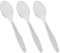 Venuscello 100 x Tithe Clear Spoons Heavy Duty Plastic Cutlery Set Washable Reusable Ideal for Party | Kid's Parties | Buffets | Picnics | BBQ's | Weddings | Camping