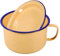 Kichvoe Bol à Mélanger en Émail avec Couvercle - Tasse et Bol de Service Vintage pour Salade, Soupe, Nouilles Instantanées, Céréales, Ramen
