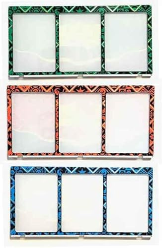 Pokemon Magnetic Three Card Protector Display - x3 Red Green Blue Paldean Fates