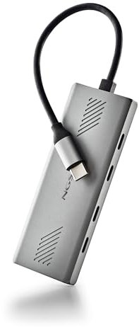 NGS WONDER4-C - Adaptador Multipuerto USB-C 4 en 1, Hub con 4 Puertos USB 3.0, Alta Velocidad 5 Gbps, Compatible con PC, Mac y Tablet, Diseño Portátil y Ligero, Carcasa de Aluminio, Cable 180 mm