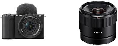 Sony ZV-E10 II K di Sony | Vlog camera APSC con lente intercambiabile 16-50mm II f/3.5-5.6 Power Zoom + Obiettivo SONY APS-C con attacco E-mount 11 mm F1.8