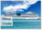 Bibinje, Kroatien - Aida-Kreuzfahrtschiff in der kroatischen Adria im Sommer (Fokus auf Schiffszentrum), Kühlschrankmagnet