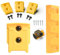 PERCH 4 Pack Tool Holder for DeWalt 20V & 60V Batteries & Tools, Yellow, Metal, Wall Mount, Workshop/Garage