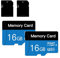 2 Pack Memory Card 16GB with Adapter High Speed Storage Card Class 10 for Smartphone，Notebook，Camera，Dash Cam and Drone（16GB*2）