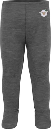 normani Baby Merino Hose Strampelhose mit Fuß Leggings mit Füßen Lange Unterhose Babyhose Thermounterhose aus 100% Bio-Merinowolle für Junge und Mädchen - Oeko-Tex Standard 100
