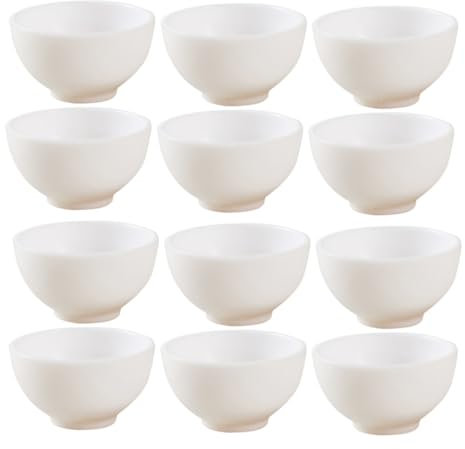 CORHAD 15pcs Mini Bowl Model Dollhouse Dessert Bowl Dollhouse Dishes Plates Miniatures Food Bowls Small Dessert Bowl Miniature Dollhouse Bowls Dollhouse Dinnerware Doll Bowl White Plastic