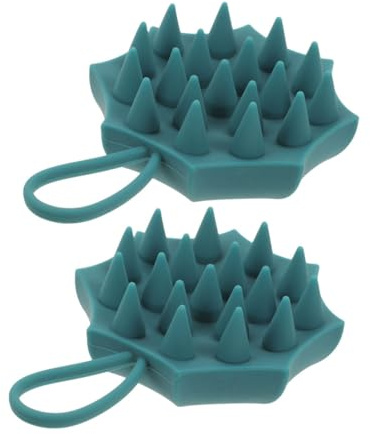 FRCOLOR Silikon Kopfhautbürste mit Kopfhaut Peeling Tiefenreinigung 2 Stück Ergonomisch zur Schuppenentfernung und Massage bei Haarwäsche