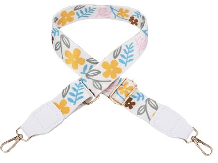 Taschengurte zum Wechseln Taschengurt Handtaschen Gurt 3.8 Cm Shoulder Bag Schultergurt Tasche Tragegurt Tasche UmhäNgegurt für Taschen Handtaschen Gurt für Umhängetasche (Gelbes Blumenmuster)