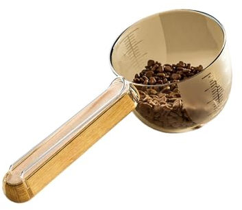 Dog Food Scoop Measure - Weighing Scoop | Dog Food Measuring Cup | Pet Food Scoop | Wood Handle Precision Scale Pet | Dog And Cat Food Scoops | Food Scoop Cat Spoons For Dog Cat Dry Or Wet Food