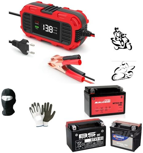 COMPATIBILE CON HARLEY-DAVIDSON STREET 750 CARICABATTERIE PER BATTERIE AL PIOMBO 12V DA 4AH A 30AH MANTENITORE DI CARICA BATTERIA INTELLIGENTE PER MOTO SCOOTER