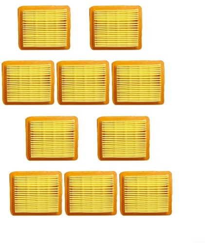 BlesConi Filtro dell'aria per Honda GX50 GX-50 47,9 CC 4 tempi filtri di ricambio per motore tosaerba parti manutenzione motore filtro aria giallo (10 pezzi)