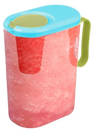 Pitcher with Lid, 2L Clear Water Filter Pitchers with Lid and Handle, Thickened PP Large Iced Tea Pitcher, Drink Container, Beverage Serveware for Party, Kitchen, and Home, 7.87x5.91x3.94 Inches