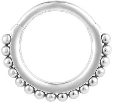 NewkeepsR 2 Stücke-1,2mm Hypoallergenes Titan Septum Segmentring Clicker Ringe Piercing