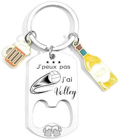 JRZDFXS Cadeau Fan de Basket Coach Porteclef Décapsuleur Original Porteclef Personnalisé pour Basket Chasseur Football Golfeur Motard Pêcheur Cycliste Rugby Cadeau