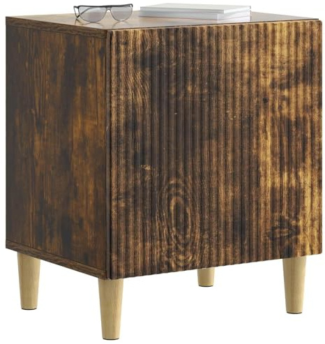 vidaXL Nachttisch Geräucherte Eiche 43 x 34,5 x 50 cm Holzwerkstoff, Geräumiger Vintage-Nachttisch, ideal zur Wohnungsorganisation, rechteckiges Design, platzsparender Schrank