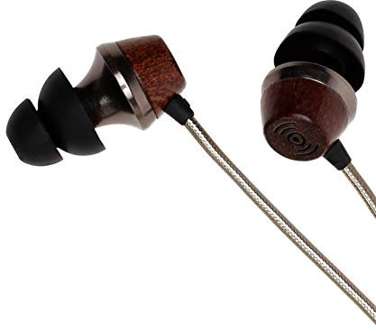 Symphonized ALN 2.0 Premium Genuine Wood in-Ear Noise-isolating Headphones, Earbuds, Earphones with Innovative Shield Technology Cable and Mic (Gunmetal)