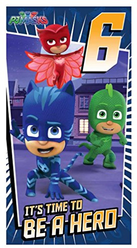 PJ Masks, Glückwunschkarte zum 6. Geburtstag