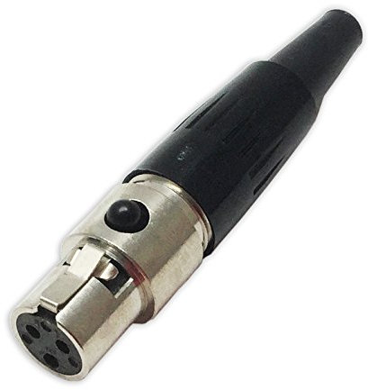 Switchcraft Tini Q-G® 3 Pin TA3F Female Mini XLR Connector. Black Plastic Body