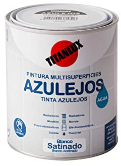 Titanlux Esmalte azulejos al agua Satinado Blanco 750 ml