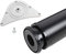Tischbein 80mm Durchmesser Höhe 710mm in Schwarz aus Metall Tischfuß Möbelfuss