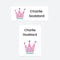 43 x No Iron Stick On Name Labels Waterproof Washable Great for Clothes, School Uniform, Equipment, Shoes and More. School, Nursery, Day Care, Hospital - Range of Designs Available (Princess Crown)
