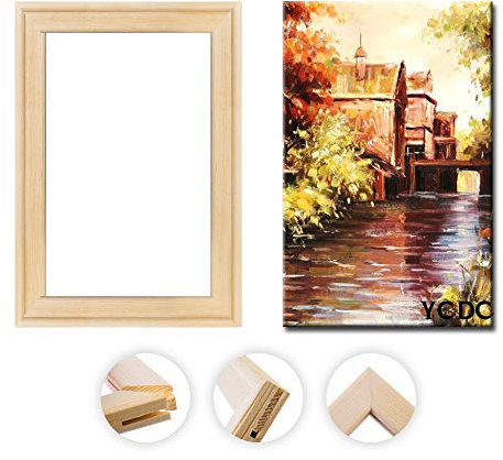 Solid Canvas Stretcher Frames, Premium Pine Wood Strips Bar Set, for Oil Paintings Poster Prints, DIY Arts Accessory Materials Supply, 12x16/30x40cm