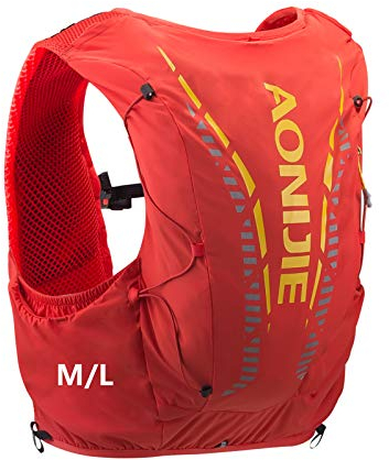 AONIJIE 12L Professional Outdoor Sport Rucksack Trinkrucksäcke Rucksack für Radfahren, Laufen Wandern Camping Marathon Race Klettern (Orange-M/L<90-102cm>)
