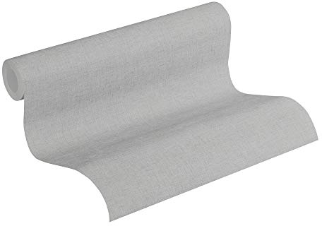 Livingwalls Vliestapete New Walls Tapete Uni 10,05 m x 0,53 m grau Made in Germany 374304 37430-4