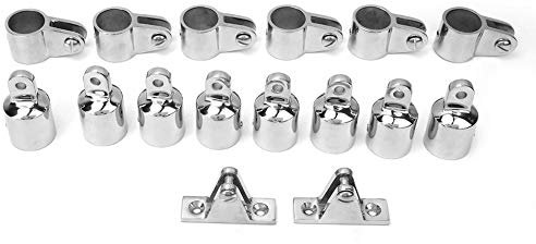 16pcs 3-Bow Charnière Montage de la Mâchoire Coulissante Glissière à Mâchoire 25 mm / 1 po Kit d'Extrémité d'Oeil de Toit Bimini